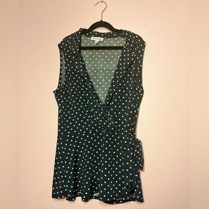 Faith and Joy Polka Dot Sleeveless Top. Size Small